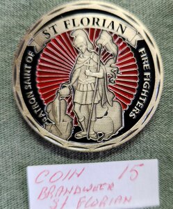 Coin 15 US Fire Fighters St Florian