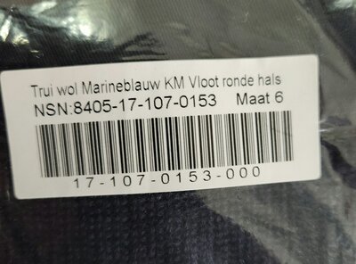 GVT KM trui  Blauw maat 6 - XL